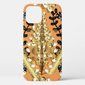 abstract pattern on orange yellow background with  Case-Mate iPhone case (Achterkant)