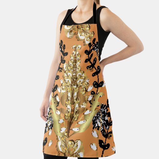 abstract pattern on orange yellow background with schort (Insitu)