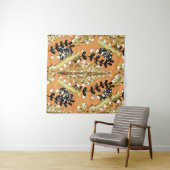 abstract pattern on orange yellow background with  wandkleed (In Situ (horizontaal))