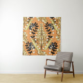 abstract pattern on orange yellow background with  wandkleed (In situ)
