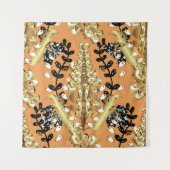 abstract pattern on orange yellow background with  wandkleed (Voorkant)
