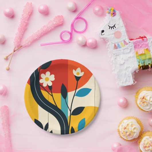 abstract pattern papieren bordje (Feest)
