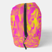 Abstract Pattern Roze Geel Sinaasappel Toilettas Toilettasje (Rechts)