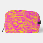 Abstract Pattern Roze Geel Sinaasappel Toilettas Toilettasje (Achterkant)