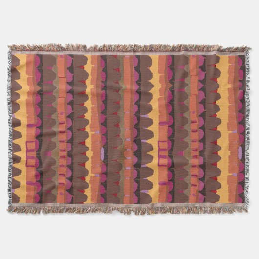 Abstract pattern seamless botanical 4 deken (Voorkant)