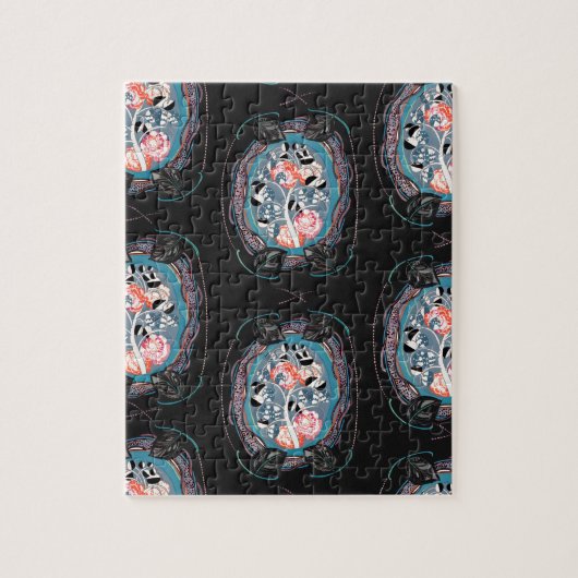 Abstract pattern , seamless illustration 7 legpuzzel (Verticaal)