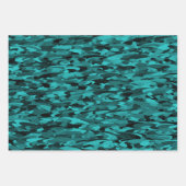 Abstract Pattern Teal Black Inpakpapier Vel (Voorkant)