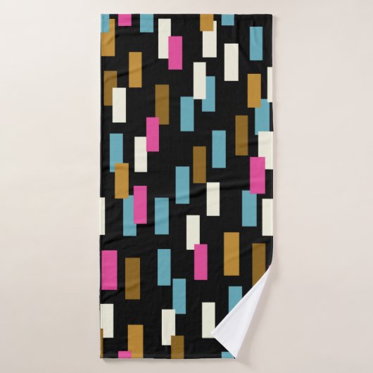 Abstract pattern with textured geometric shapes. a badhanddoek (Badhanddoek)