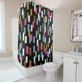 Abstract pattern with textured geometric shapes. a douchegordijn (In situ)