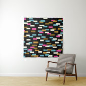 Abstract pattern with textured geometric shapes. a wandkleed (In Situ (horizontaal))