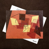 Abstract Paul Klee met kraag Briefkaart
