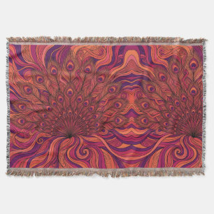 Abstract Pauw Zonsondergang Oranje Veer Dekens Deken