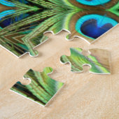 Abstract Pauwenmedaillonontwerp Legpuzzel (Zijkant)