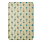 Abstract Pauwenveren Stippenpatroon Badmat (Voorkant Verticaal)