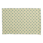 Abstract Pauwenveren Turquoise Stippen Patroon Kussensloop (Voorkant-Links)