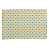 Abstract Pauwenveren Turquoise Stippen Patroon Kussensloop (Voorkant-Rechts)