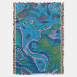 Abstract Pauwenwervel Deken