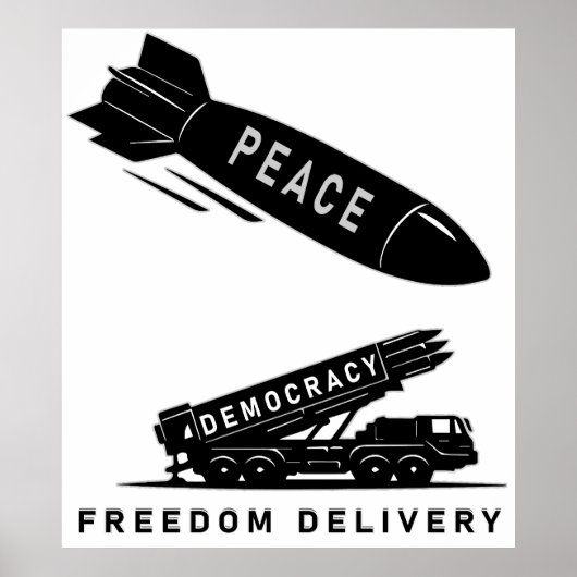 Abstract Peace Freedom Delivery Minimalist Art Poster (Voorkant)