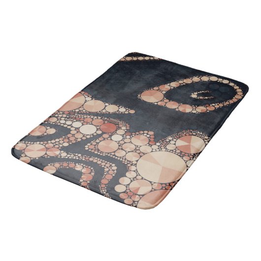 Abstract peach Black Bling Badmat (Gekanteld)