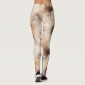 Abstract Peach Cream Brown Leggings (Achterkant)