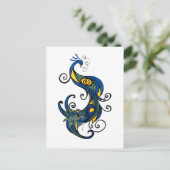 Abstract Peacock Briefkaart (Staand voorkant)