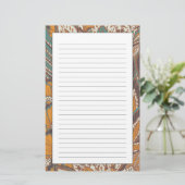 Abstract Peacock Feather Pattern Briefpapier (Staand voorkant)