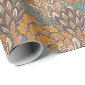 Abstract Peacock Feather Pattern Cadeaupapier (Rol Hoek)