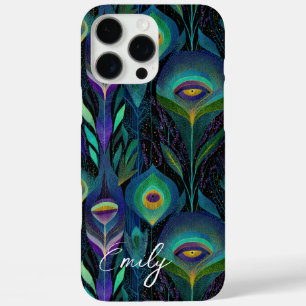 Abstract Peacock Feather Pattern iPhone 16 Pro Max Hoesje