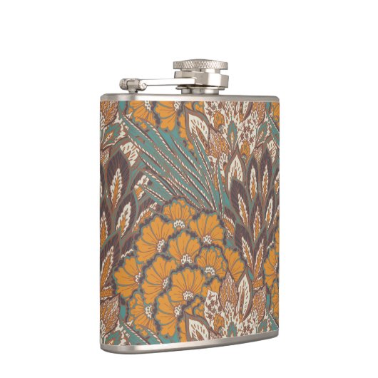 Abstract Peacock Feather Pattern Heupfles (Rechts)