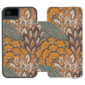 Abstract Peacock Feather Pattern Incipio iPhone Portemonnee Hoesje (Agenda Open)