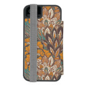 Abstract Peacock Feather Pattern Incipio iPhone Portemonnee Hoesje (Agenda Achterkant)