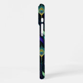 Abstract Peacock Feather Pattern iPhone Hoesje (Linkerkant)