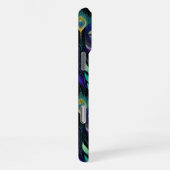 Abstract Peacock Feather Pattern iPhone Hoesje (Rechterkant)