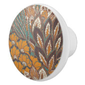 Abstract Peacock Feather Pattern Keramische Knop (Rechts)