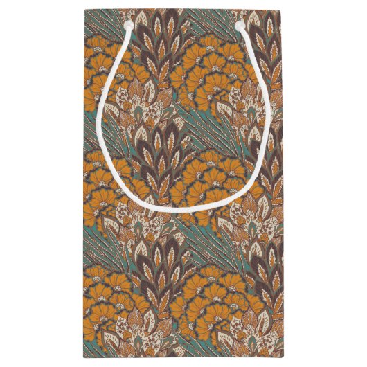 Abstract Peacock Feather Pattern Klein Cadeauzakje (Achterkant)