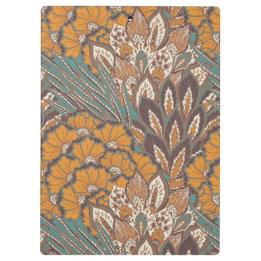 Abstract Peacock Feather Pattern Klembord (Achterkant)