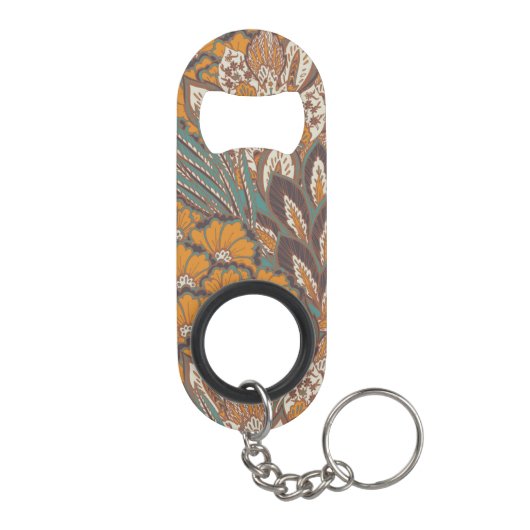 Abstract Peacock Feather Pattern Mini Flessenopener (Achterkant)