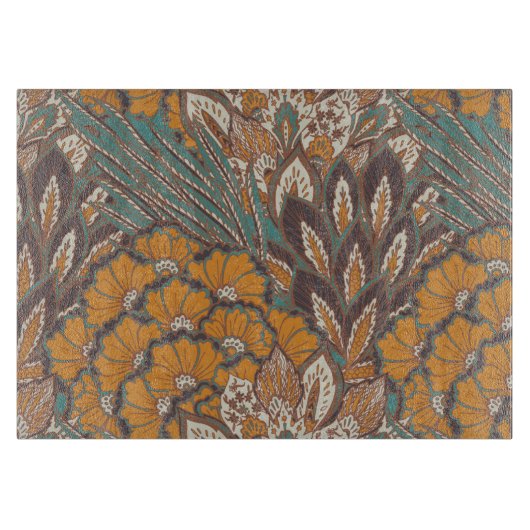 Abstract Peacock Feather Pattern Snijplank (Voorkant)