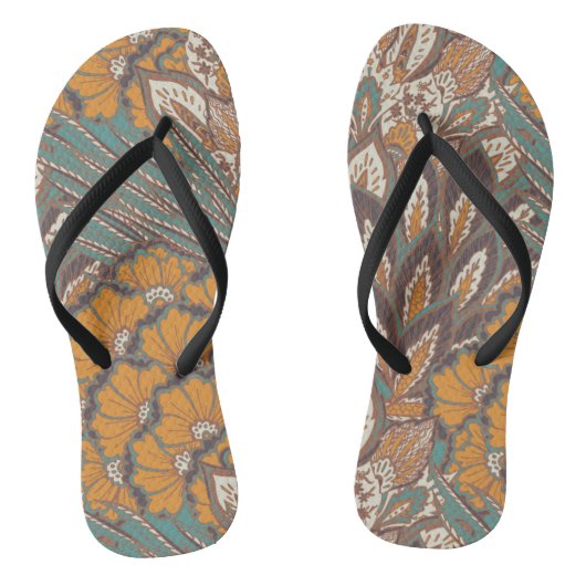 Abstract Peacock Feather Pattern Teenslippers (Voetbed)