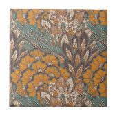 Abstract Peacock Feather Pattern Tegeltje (Voorkant)