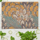 Abstract Peacock Feather Pattern Theedoek (Gevouwen)