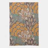 Abstract Peacock Feather Pattern Theedoek (Verticaal)