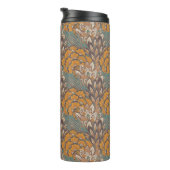 Abstract Peacock Feather Pattern Thermosbeker (Geroteerd rechts)