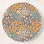 Abstract Peacock Feather Pattern Zandsteen Onderzetter (Voorkant)