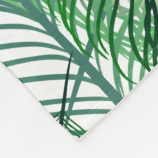 Abstract Peacock Feathers Monogram Fleece Deken (Hoek)