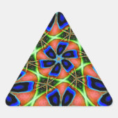 Abstract Peacock Feathers Patroon Sticker (Voorkant)