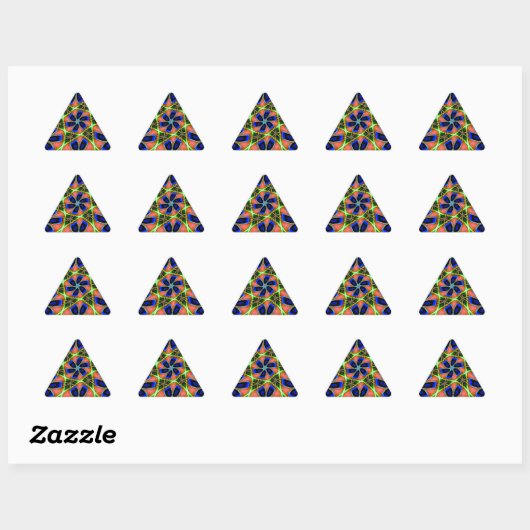 Abstract Peacock Feathers Patroon Sticker (Vel)