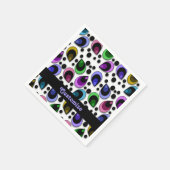 Abstract Peacock Feathers Pattern Napkins Servetten (Hoek)