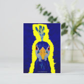 Abstract Peacock Head Briefkaart (Staand voorkant)