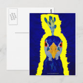 Abstract Peacock Head Briefkaart (Voorkant / Achterkant)